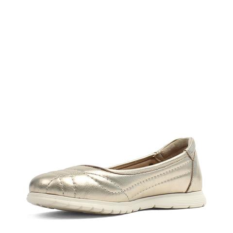 Kadın Altın Dikiş Detaylı Deri Ayakkabı