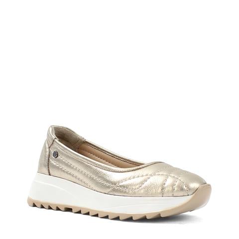 Kadın Altın Dolgu Topuklu Deri Ayakkabı