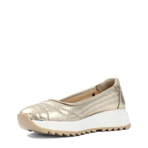 Kadın Altın Dolgu Topuklu Deri Ayakkabı