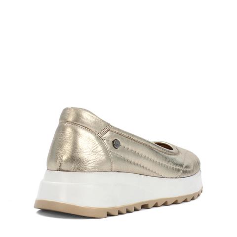 Kadın Altın Dolgu Topuklu Deri Ayakkabı