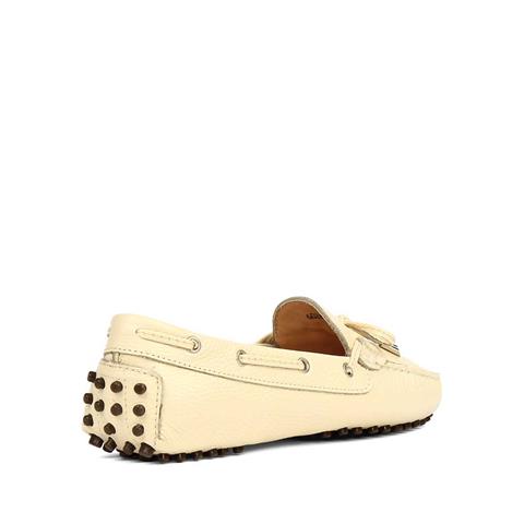 Kadın Bej Bağcıklı Deri Ayakkabı