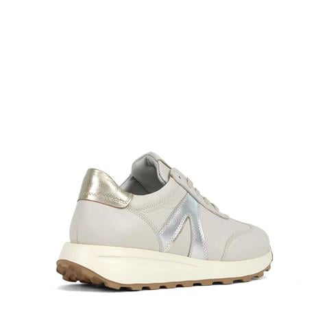 Kadın Bej Bağcıklı Deri Sneaker