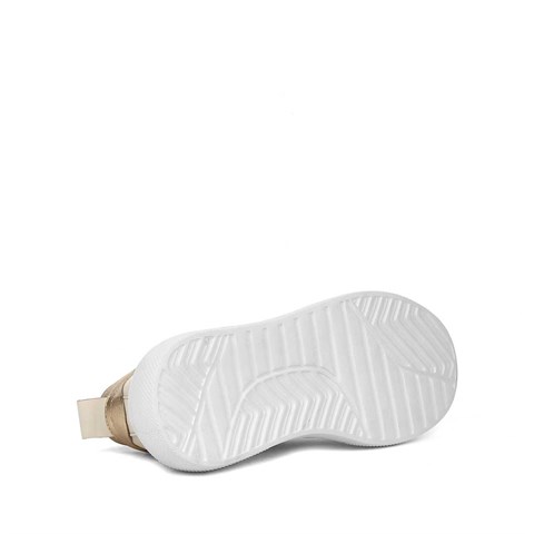 Kadın Bej Bağcıklı Kalın Tabanlı Deri Sneaker