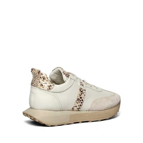 Kadın Bej Bağcıklı Kalın Tabanlı Süet Deri Sneaker