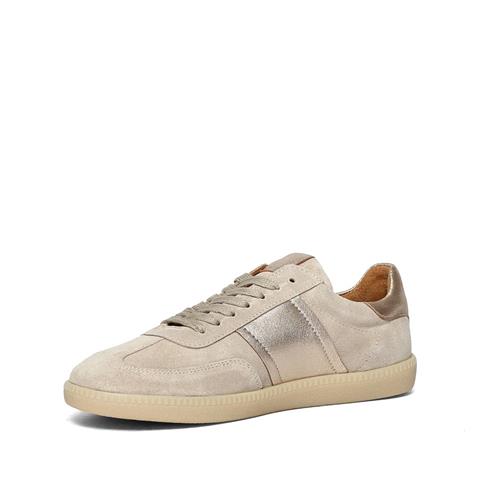 Kadın Bej Bağcıklı Süet Deri Sneaker