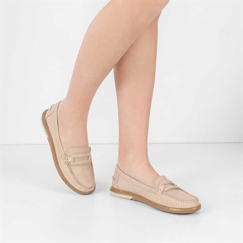 Kadın Bej Deri Ayakkabı