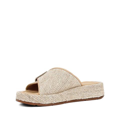 Kadın Bej Tokalı Deri Terlik