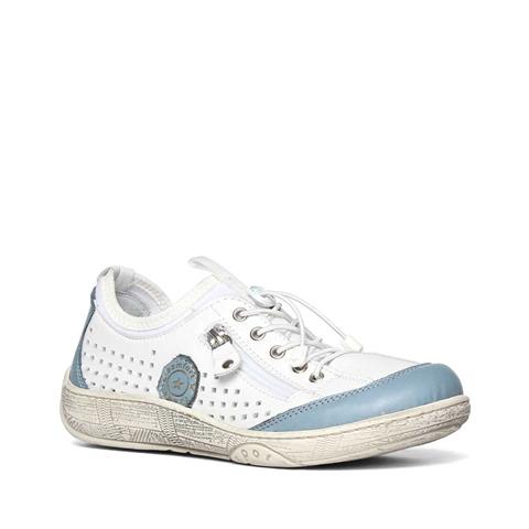 Kadın Beyaz Bağcıklı Deri Ayakkabı