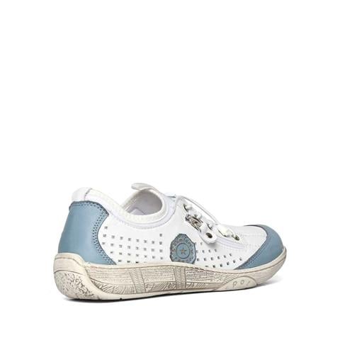 Kadın Beyaz Bağcıklı Deri Ayakkabı