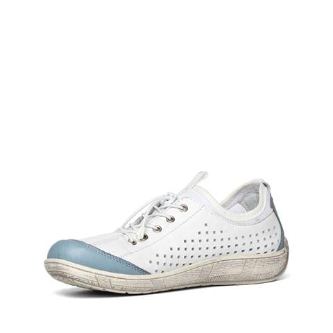 Kadın Beyaz Bağcıklı Deri Ayakkabı