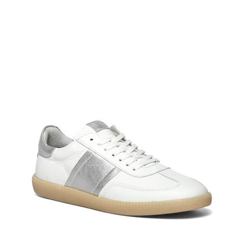 Kadın Beyaz Bağcıklı Deri Sneaker