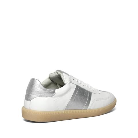 Kadın Beyaz Bağcıklı Deri Sneaker