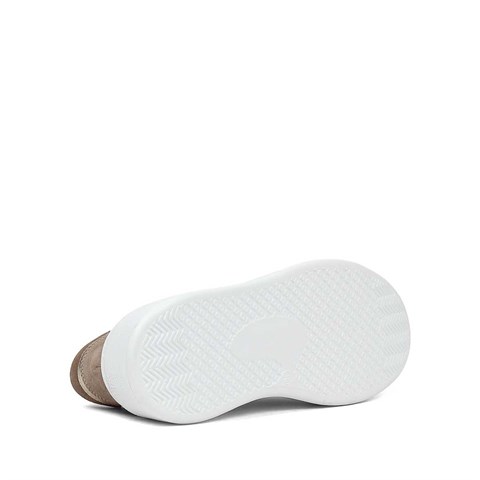 Kadın Beyaz Bağcıklı Kalın Tabanlı Deri Sneaker