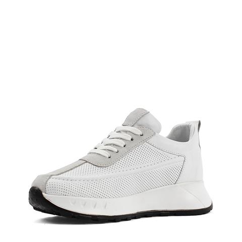 Kadın Beyaz Bağcıklı Kalın Tabanlı Süet Deri Sneaker