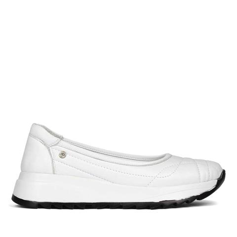 Kadın Beyaz Dolgu Topuklu Deri Ayakkabı