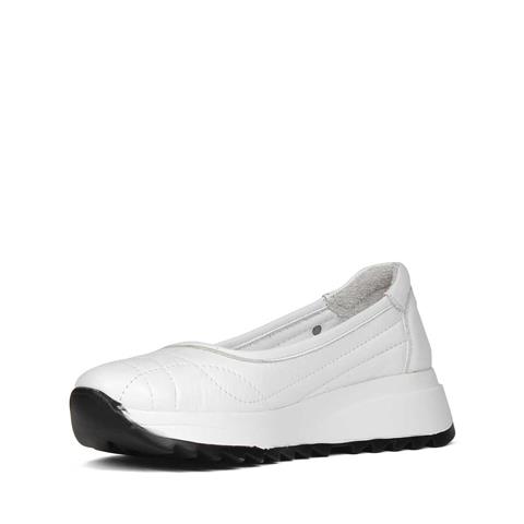 Kadın Beyaz Dolgu Topuklu Deri Ayakkabı