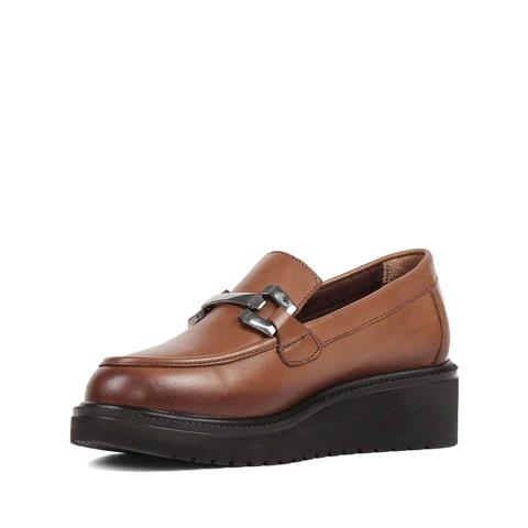 Kadın Ceviz Dolgu Topuklu Deri Ayakkabı