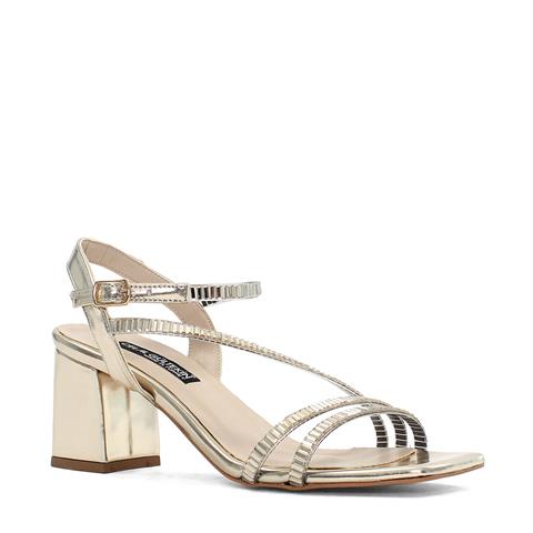 Kadın Dore Tokalı Kalın Topuklu Abiye Ayakkabı