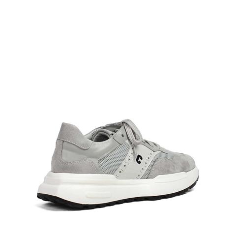 Kadın Gri Bağcıklı Kalın Tabanlı Süet Deri Sneaker