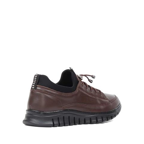 Kadın Kahverengi Bağcıklı Deri Ayakkabı