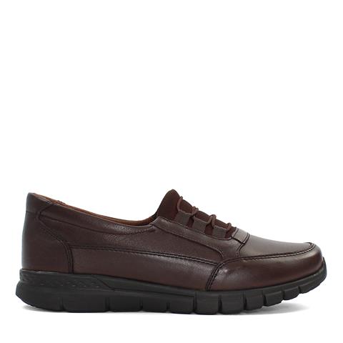 Kadın Kahverengi Bağcıklı Deri Ayakkabı