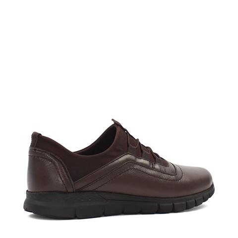 Kadın Kahverengi Bağcıklı Deri Ayakkabı