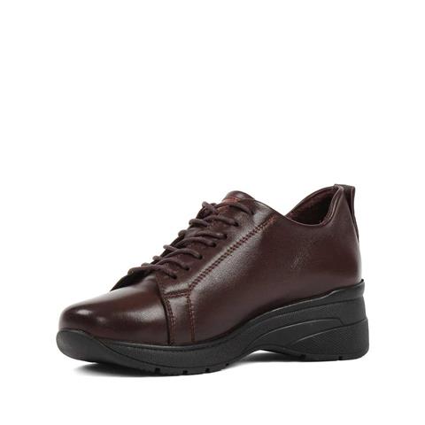 Kadın Kahverengi Dolgu Topuklu Deri Ayakkabı