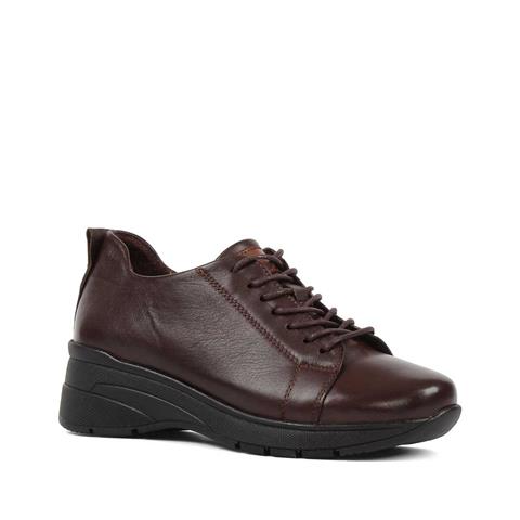 Kadın Kahverengi Dolgu Topuklu Deri Ayakkabı