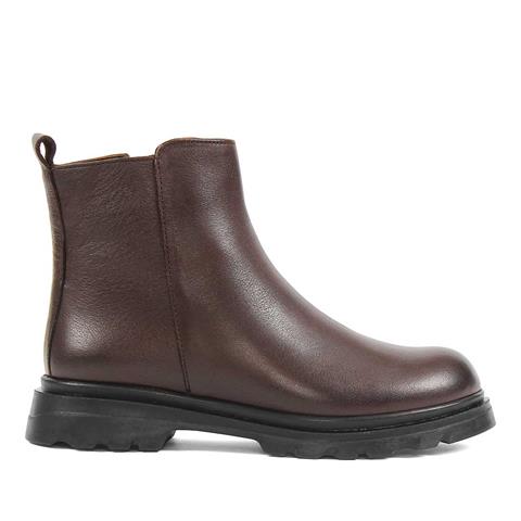 Celal Gültekin Kadın Kahverengi Fermuarlı Deri Bot