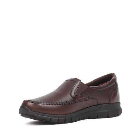 Kadın Kahverengi Kalın Tabanlı Deri Ayakkabı