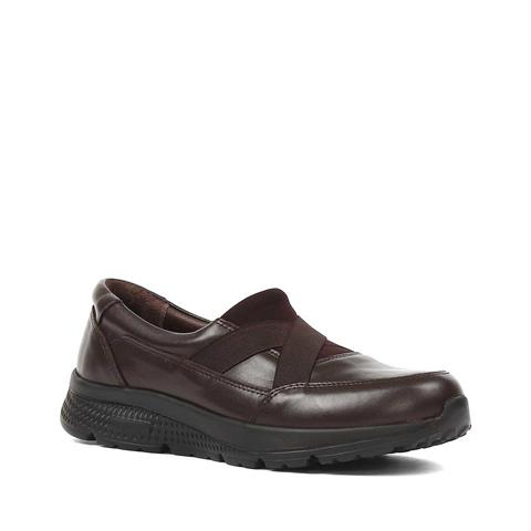 Kadın Kahverengi Kalın Tabanlı Deri Ayakkabı