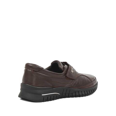 Kadın Kahverengi Kalın Tabanlı Deri Ayakkabı