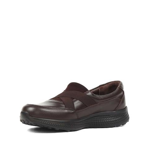 Kadın Kahverengi Kalın Tabanlı Deri Ayakkabı