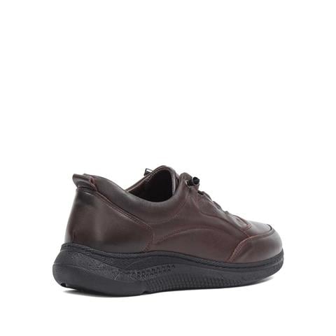 Kadın Kahverengi Kalın Tabanlı Deri Sneaker