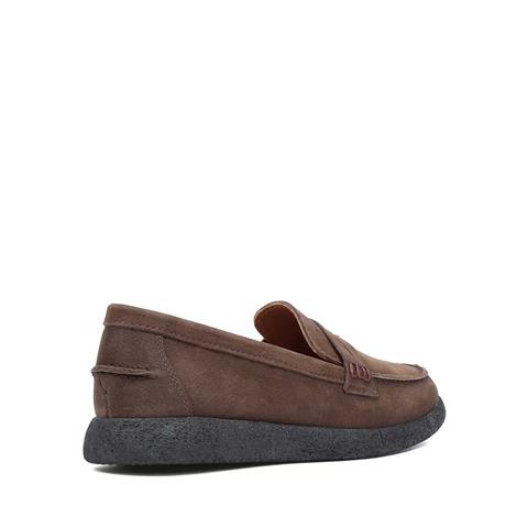 Kadın Kahverengi Nubuk Deri Loafer