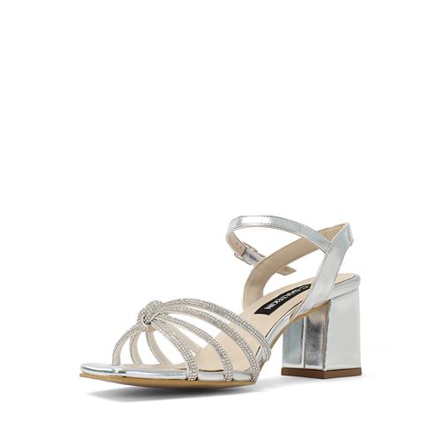 Kadın Lame Taşlı Kalın Topuklu Abiye Ayakkabı