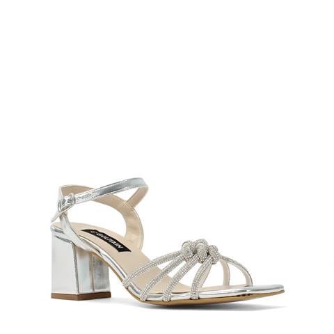 Kadın Lame Taşlı Kalın Topuklu Abiye Ayakkabı