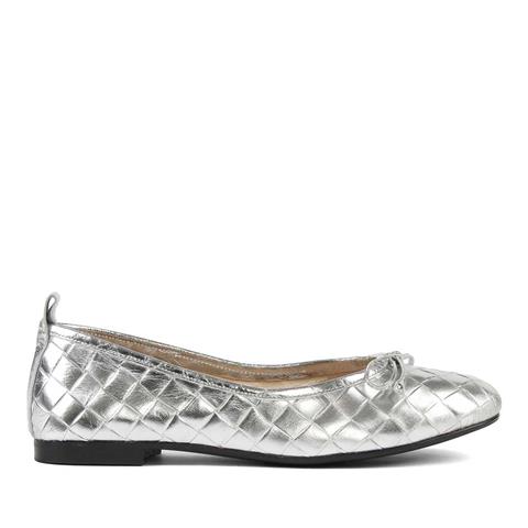 Kadın Lame Fiyonklu Deri Babet