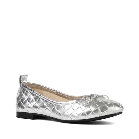 Kadın Lame Fiyonklu Deri Babet