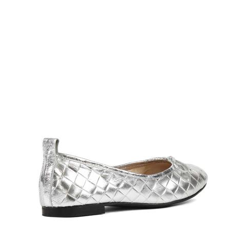 Kadın Lame Fiyonklu Deri Babet