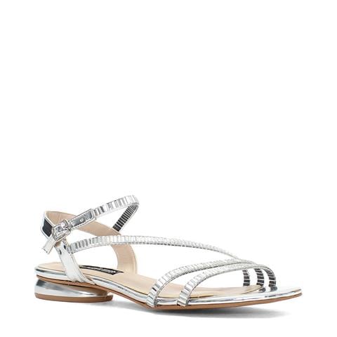 Kadın Lame Parlak Bilekten Bantlı Abiye Ayakkabı