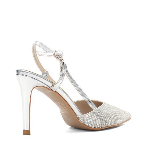 Kadın Lame Taşlı İnce Topuklu Abiye Ayakkabı