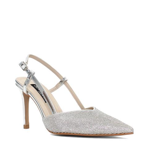 Kadın Lame Taşlı İnce Topuklu Abiye Ayakkabı