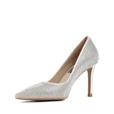 Kadın Lame Taşlı İnce Topuklu Stiletto