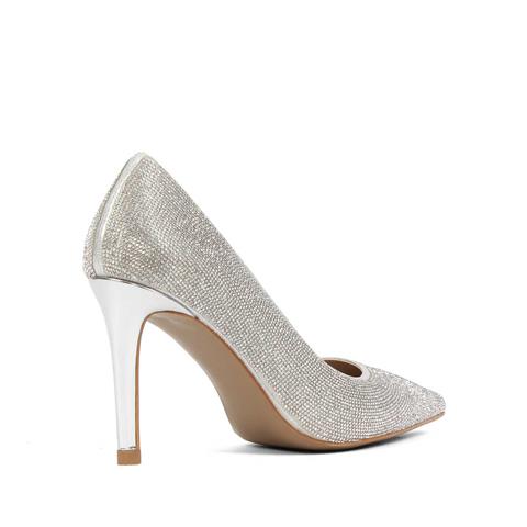 Kadın Lame Taşlı İnce Topuklu Stiletto