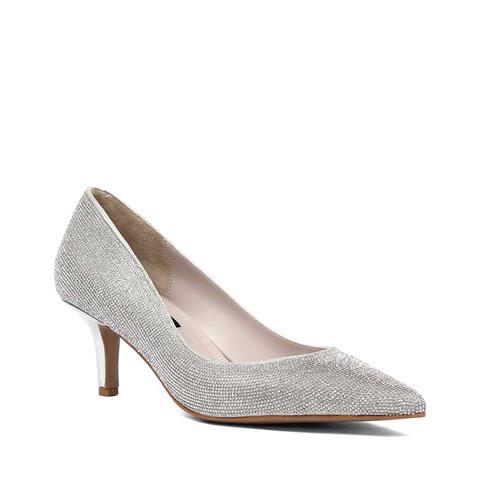 Kadın Lame Taşlı İnce Topuklu Stiletto