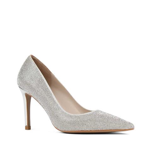 Kadın Lame Taşlı İnce Topuklu Stiletto