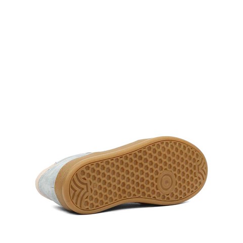 Kadın Mavi Kalın Tabanlı Süet Deri Sneaker