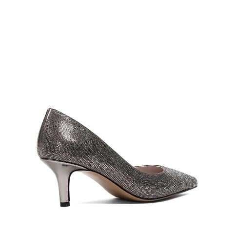 Kadın Platin Taşlı İnce Topuklu Stiletto