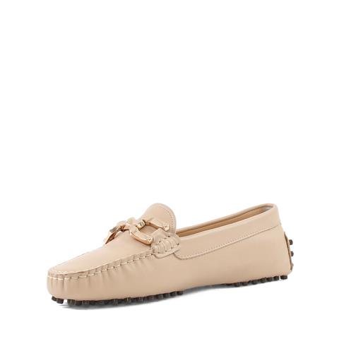 Kadın Pudra Tokalı Deri Babet